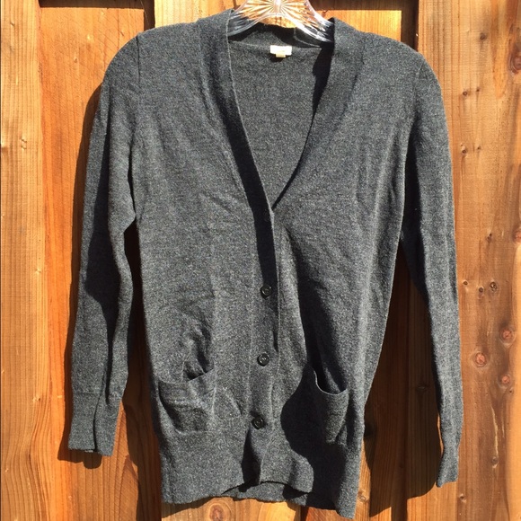 J. Crew charcoal cardigan. - Picture 1 of 3