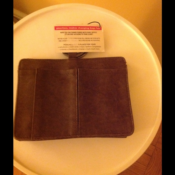 Original POUCHEE. Brown leather . NWT. - Picture 3 of 4