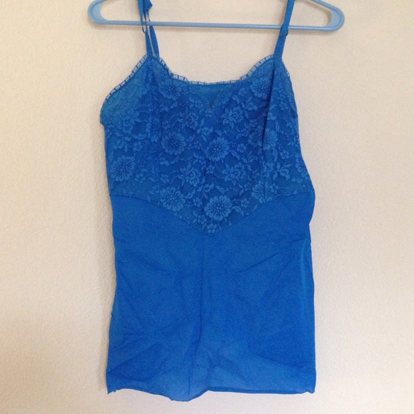 Blue Silk Cami