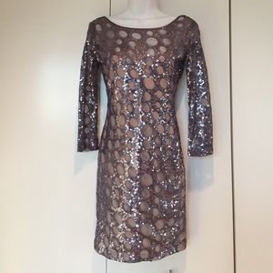 Silvery Purple Sequin Mini Dress!