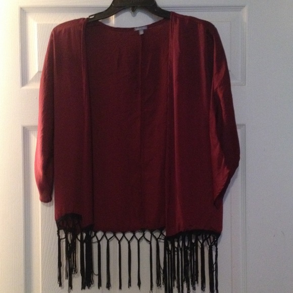 Red burgundy kimino cardigan