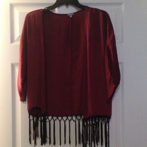 Red burgundy kimino cardigan
