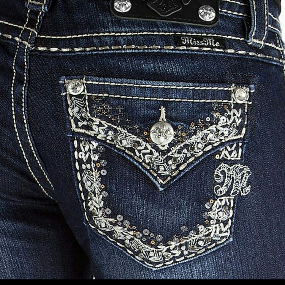 MISS ME JEANS NWT SIZE 30 FANCY pckt