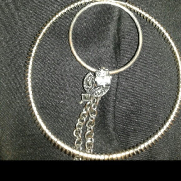 Hand made antique mixed silver necklace 12"