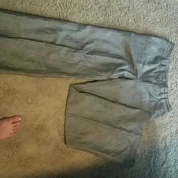 Express Pants and Vest grey pinstripe