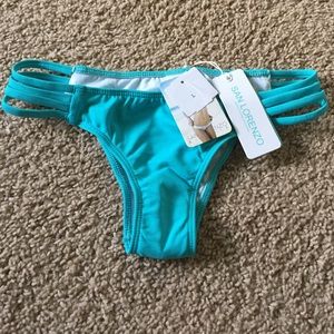 San Lorenzo Aqua Hipster Strap Bikini