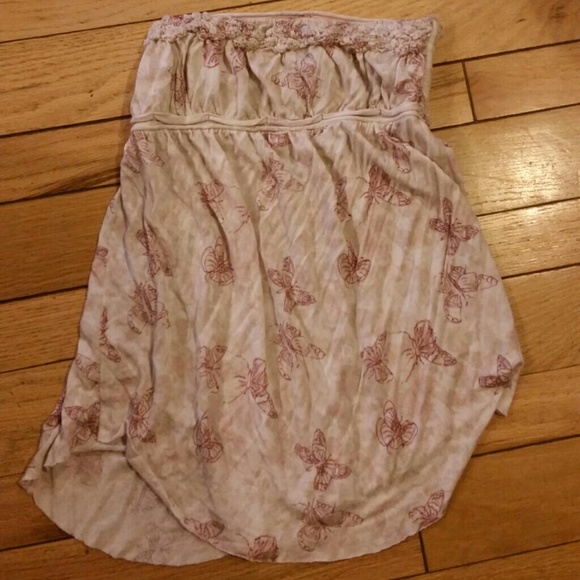 Strapless butterfly free people top