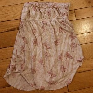 Strapless butterfly free people top