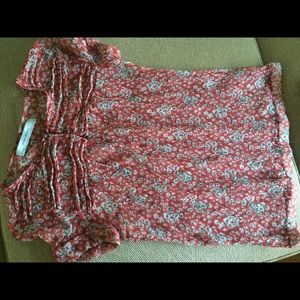 Zara short sleeve printed blouse