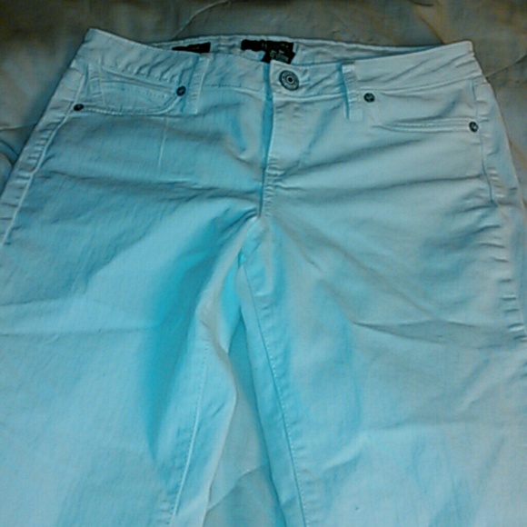 White bell bottom pants (bundle) blue turquoise pa