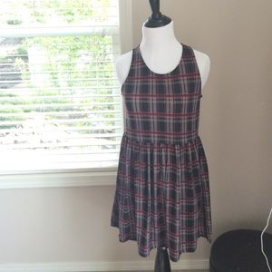 Red and black plaid dress