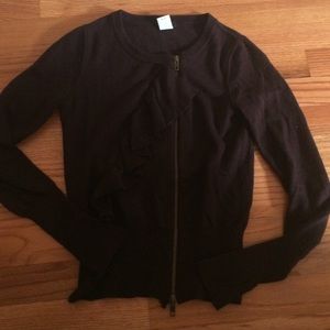 Maroon J.Crew wool zip up