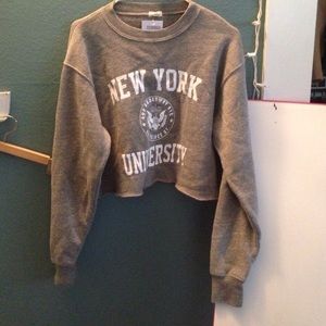 New York University crop sweater