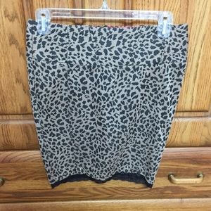 Cheetah leopard Skirt with Lace Trim