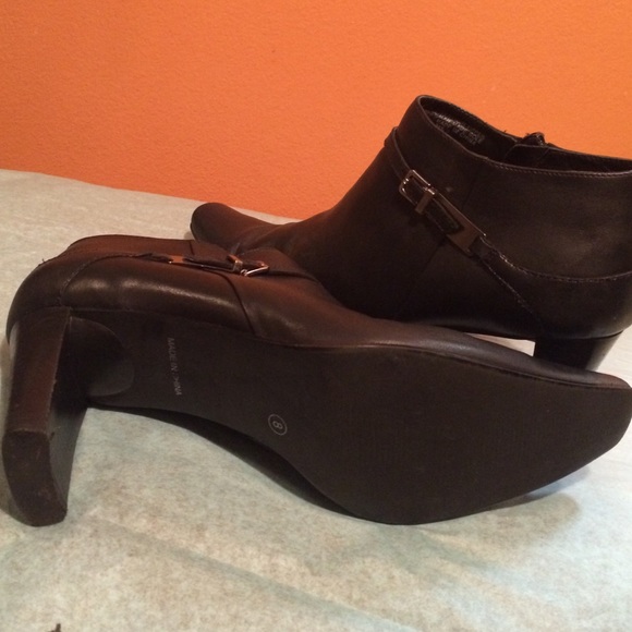 Black Leather Booties