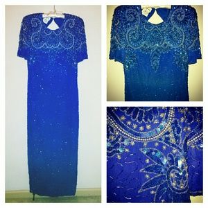 Heavily Beaded Vintage Gown