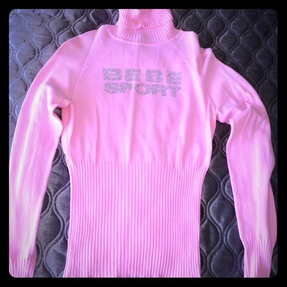 BEBE pink turtleneck