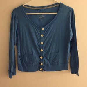 Blue cardigan