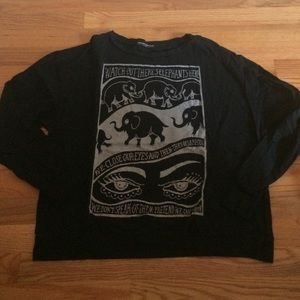 Brandy Melville oversized long-sleeve tee