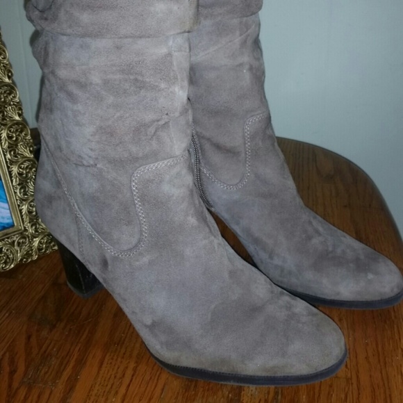Dark Tan Tall Slouch Boots - Picture 1 of 4