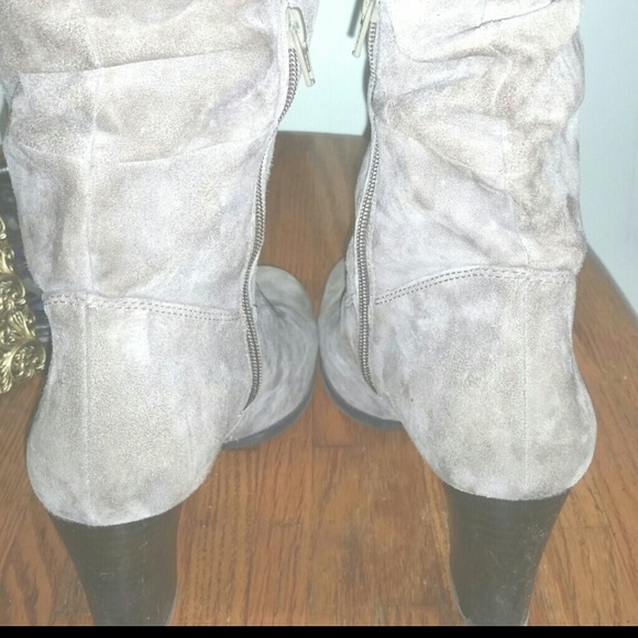 Dark Tan Tall Slouch Boots - Picture 3 of 4