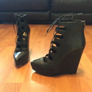 BCBGeneration wedge heel booties