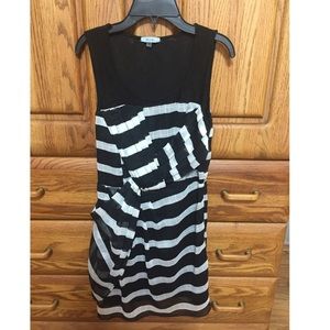 Black and white Stripes Artsy Dress