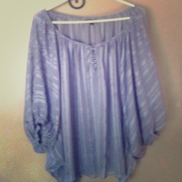 Express silver blouson top