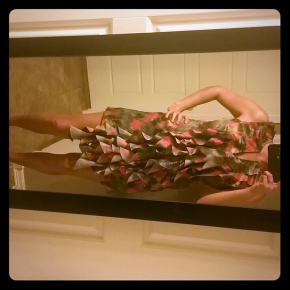 Multi color ruffle dress