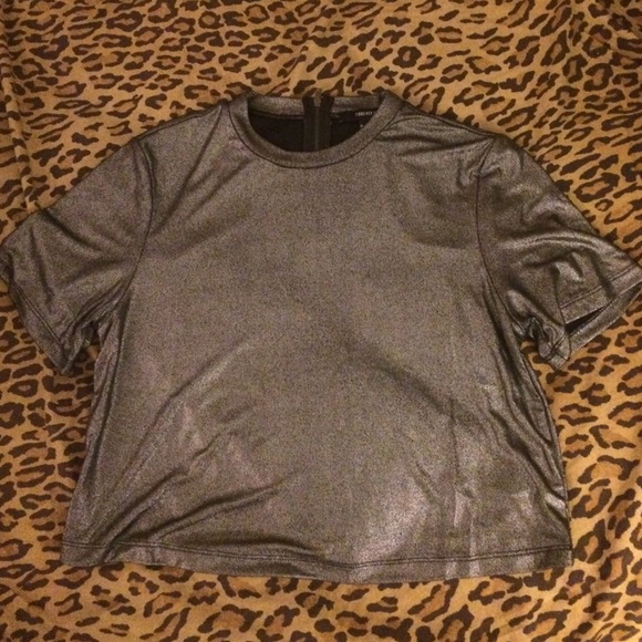 ❌SOLD❌ Metallic crop top