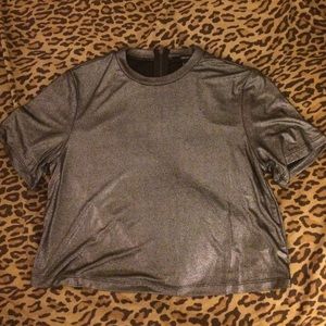 ❌SOLD❌ Metallic crop top