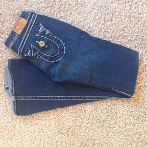 dark wash boot cut true religion jeans