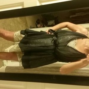 Silver lace and navy BCBG Never WORN