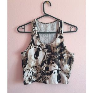 Racer back animal crop top