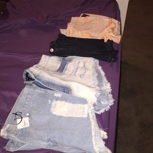 4 different pairs of shorts
