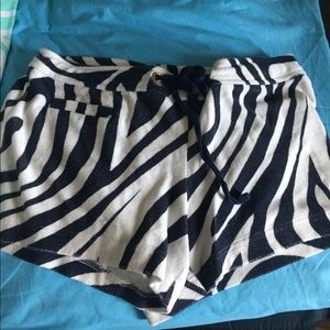 Zebra pattern shorts
