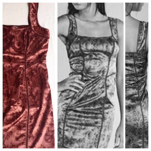 FREE PEOPLE Stretch Satin Floral Print Mesh Lace - Picture 2 of 5