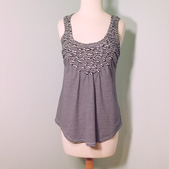 Navy and White Striped Tank Top
