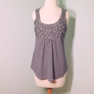 Navy and White Striped Tank Top