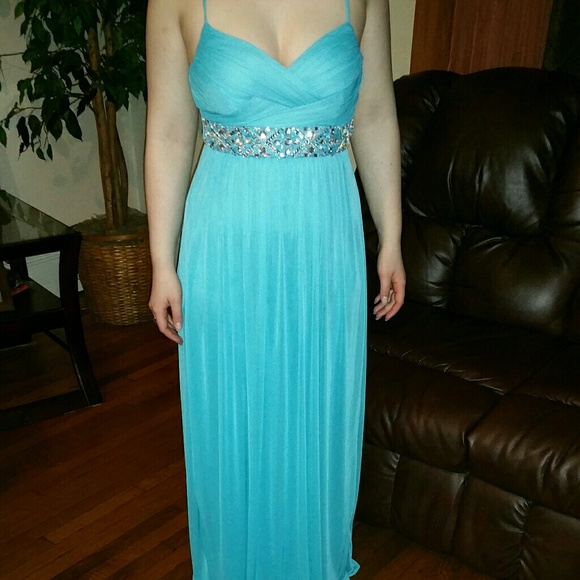 Blue prom dress