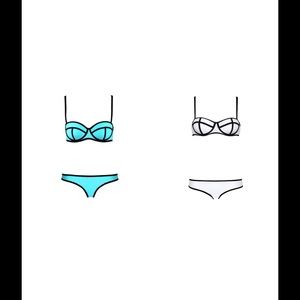 Blue and White Bikini (@kaylakkim)