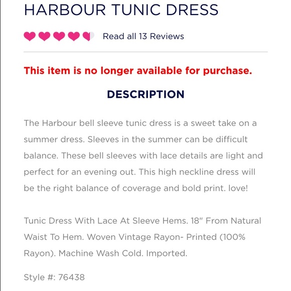 🎉SOLD🎉Lilly Pulitzer harbor tunic dress - Picture 4 of 4