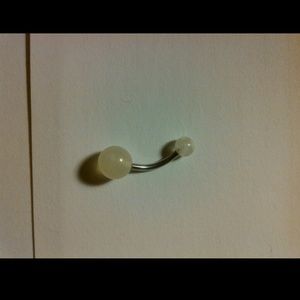 Glow in the dark belly button ring