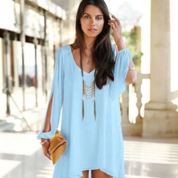 Blue cocktail dress