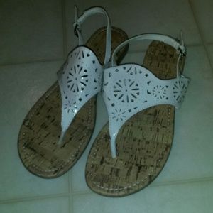 White American Eagle Payless Sandals