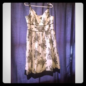 Black and white floral dress
