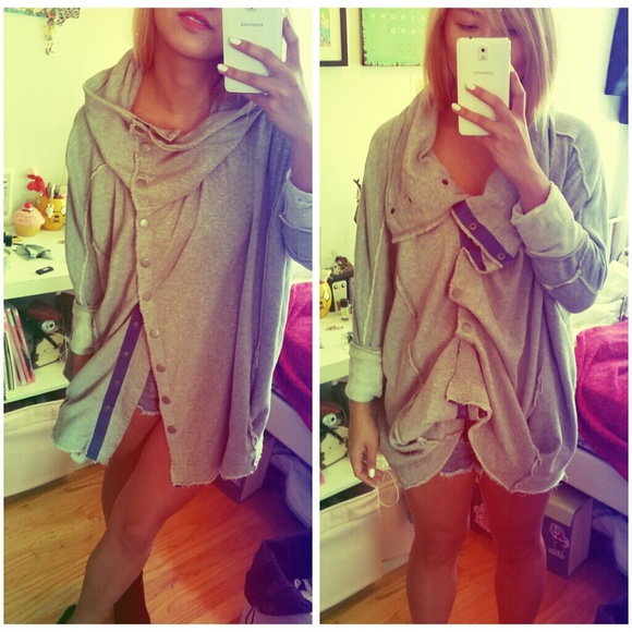 Free people oversized sweatshirt cardigan