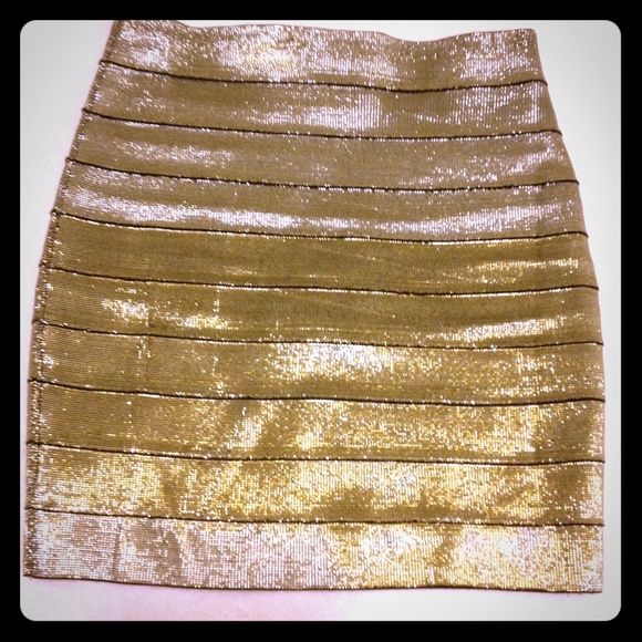 Gold bandage skirt