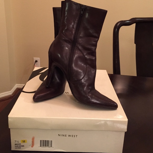 Dark Brown Leather Boots