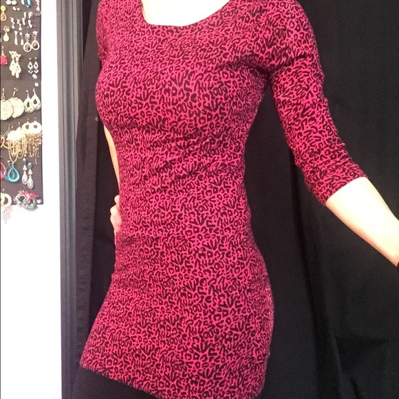 *SOLD* Hot pink cheetah dress - Picture 1 of 4